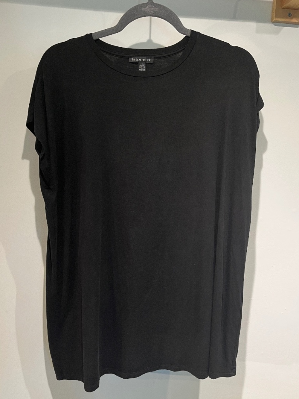 Long black Eileen Fisher t-shirt